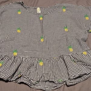 Black and White Pineapple Blouse